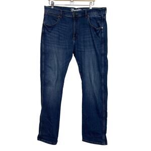 Wrangler Retro Slim Straight Leg Men's Denim Jeans Blue 35x32 Western Rodeo